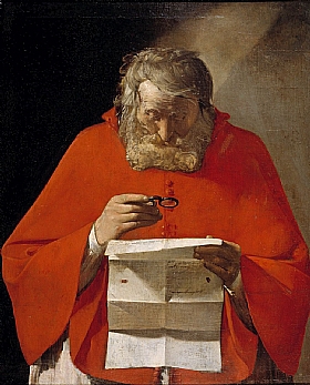 Georges de La Tour, Saint Jrome lisant une carte - GRANDS PEINTRES / De la Tour